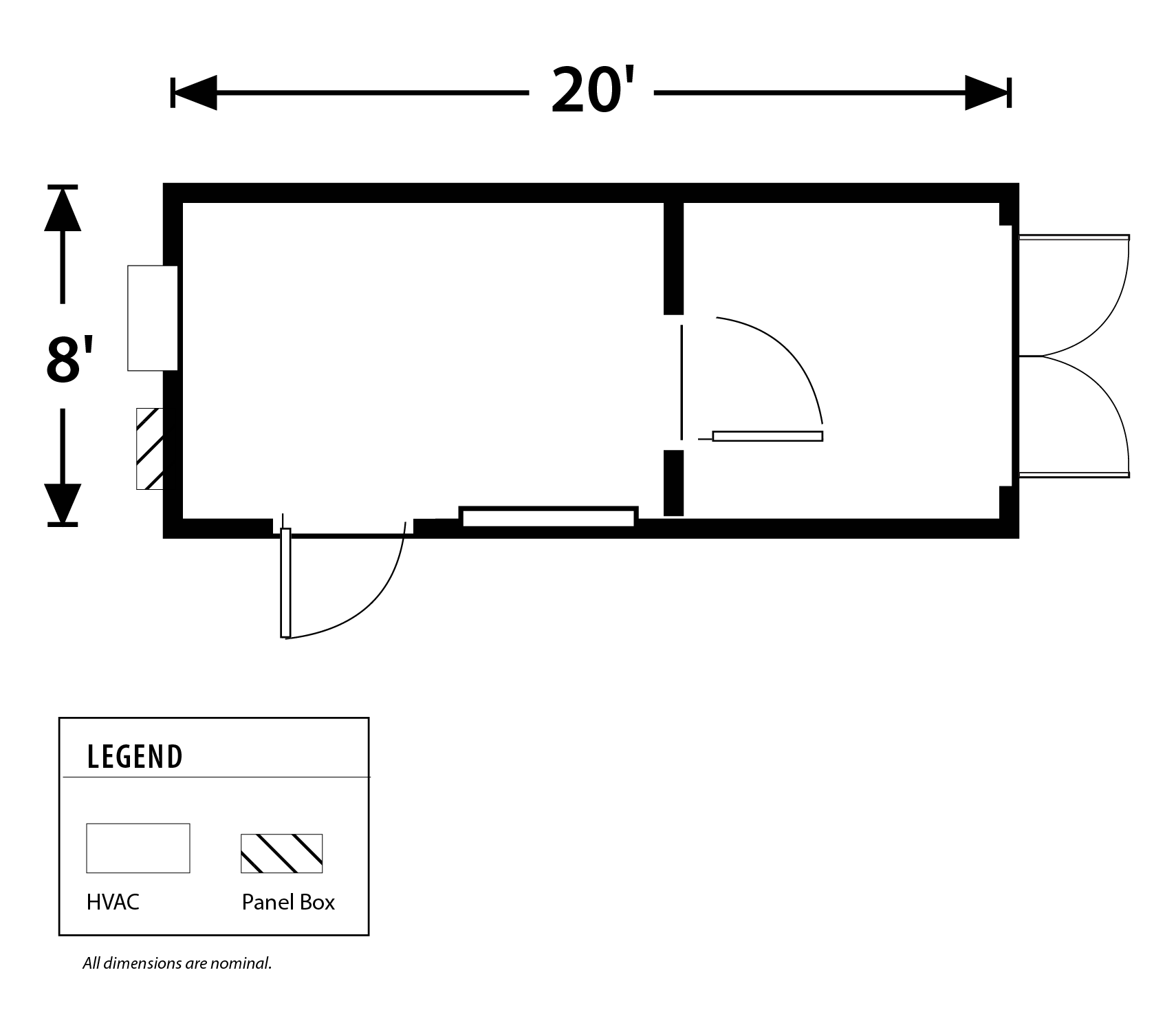 8x20 Portable Office and Storage Combo Container MMPS