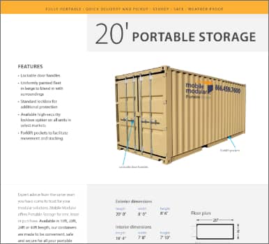 20' Portable Storage