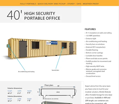 20’ High-Security Portable Office