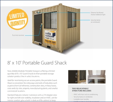 8' X 10' Portable Guard Shack