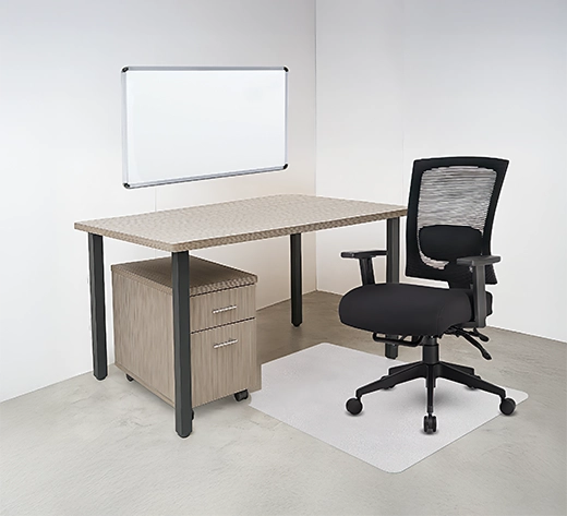 Elite Office Bundle desk, chair, and file cabinet