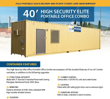 Image of 40' Elite Office & Storage Combo