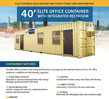 Image of 40' Elite Office with Restroom