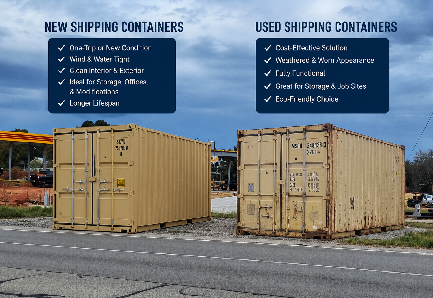 New vs Used Shipping Containers: Which Should You Buy?