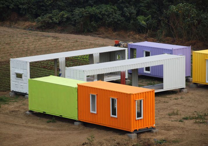 shipping container foundation