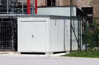 white container shed