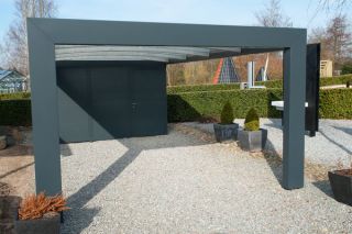 Shipping container carport