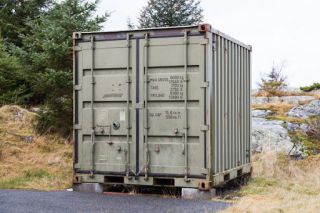 Military green cargo container