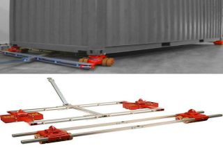Moving a shipping Container with Dollies
