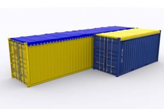 20 and 40 ft. Open top container