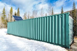 Solar Panels on a Storage Container