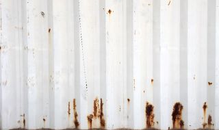 rusty shipping containers