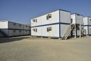 A housing camp in a desert area