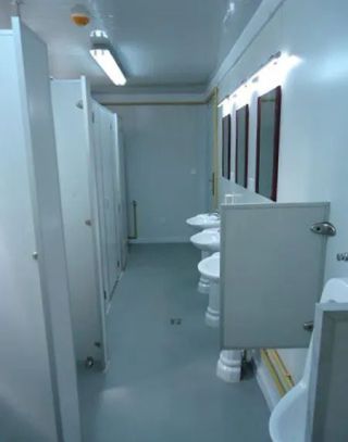 Shower container - ISO container with shower facilities for military use